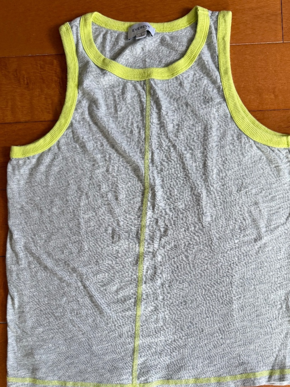Evereve washed grey tank top